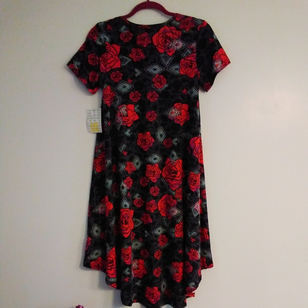 LuLaRoe Women's Floral Carly Dress/Tunic Size; XXS - Picture 2 of 7